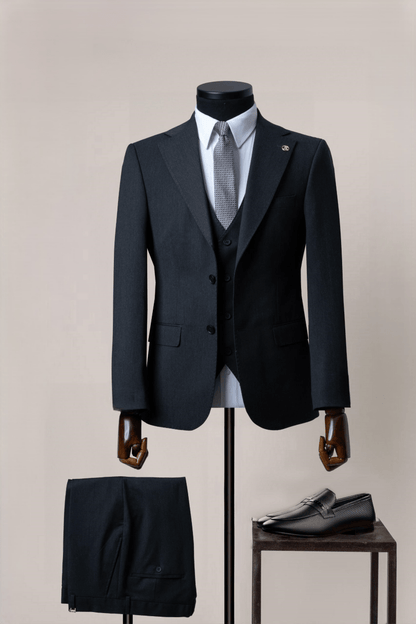 Costum Charcoal in 3 Piese - Gentleman Style