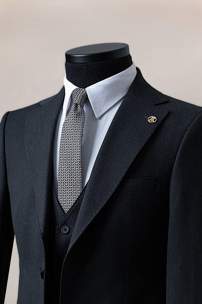 Costum Charcoal in 3 Piese - Gentleman Style
