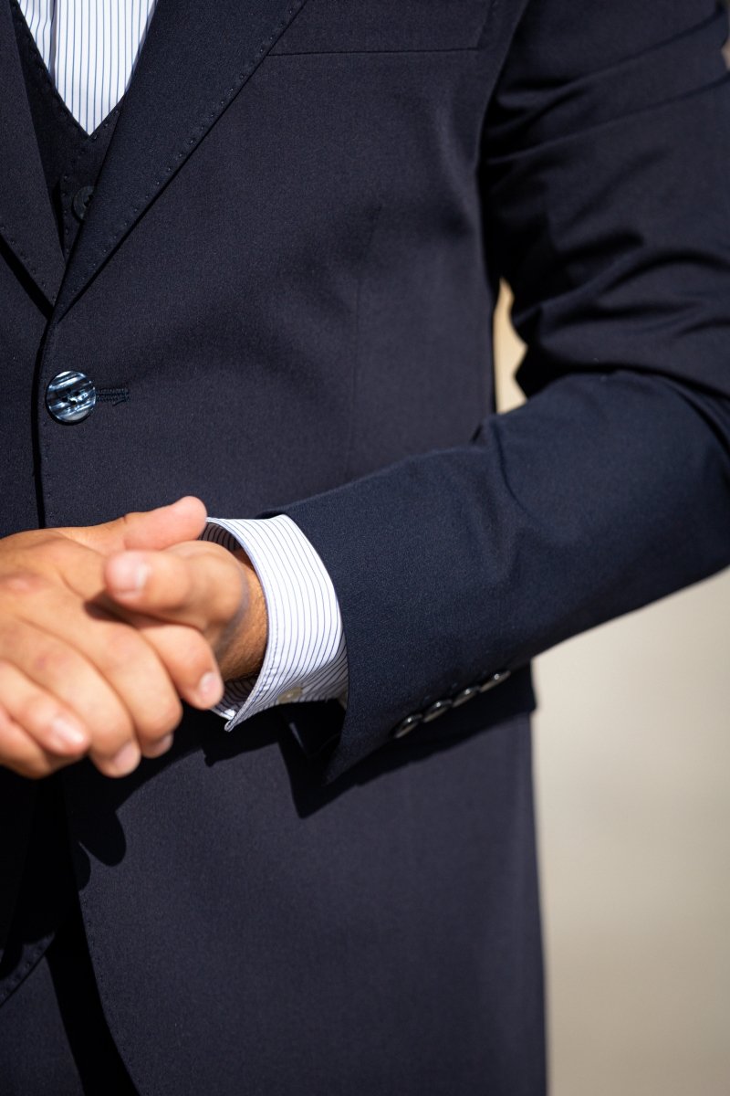 Costum Navy Blue in 3 Piese - Gentleman Style