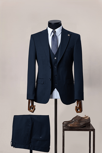 Costum Navy Blue in 3 Piese - Gentleman Style