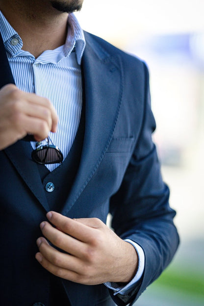 Costum Navy Blue in 3 Piese - Gentleman Style