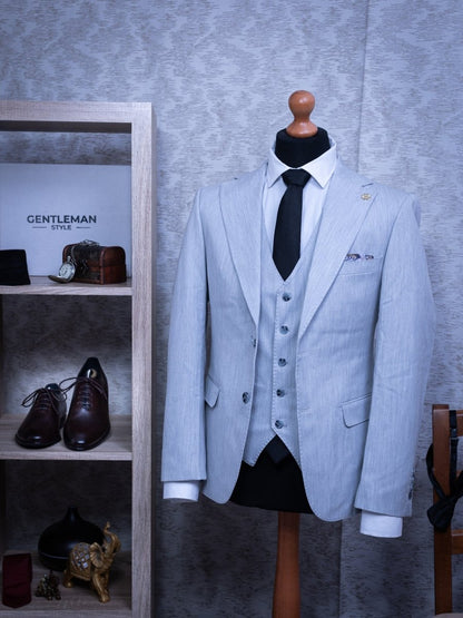 Costum Smoke in 3 Piese - Gentleman Style
